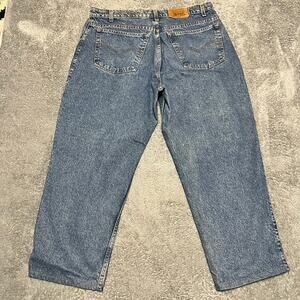 Vintage Levis 545 Jeans Mens 38 x29 Loose Fit Blue Denim Casual Orange Tab